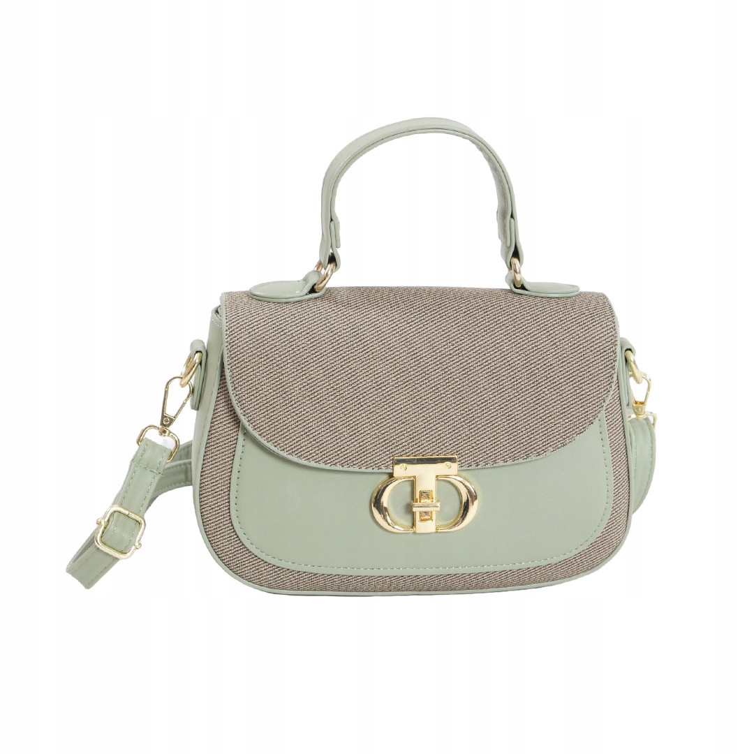 Světle zelená kabelka s rukojetí na horní straně Uni.