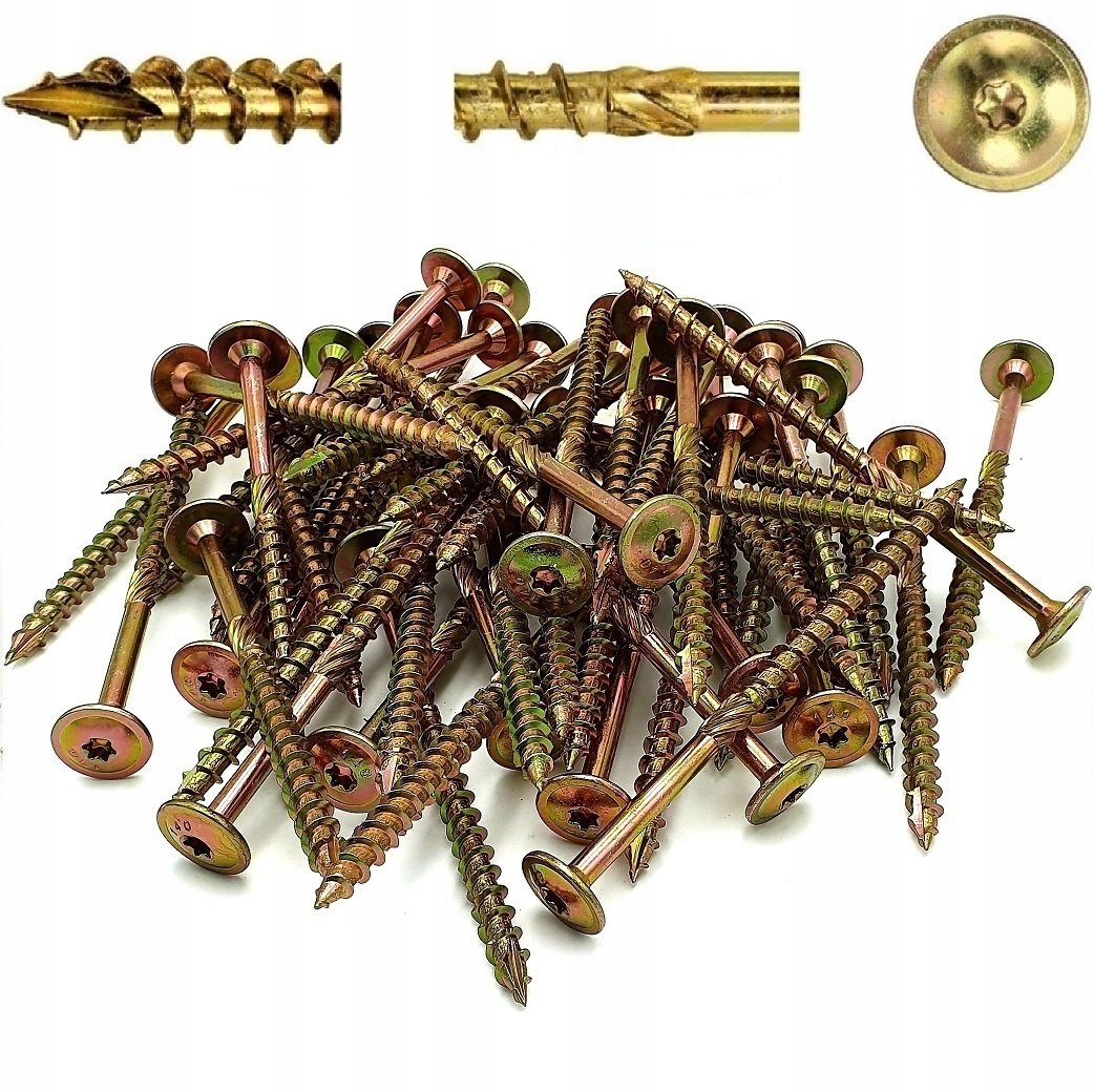 WKRĘTY CIESIELSKIE 6x180 TORX ŁEB TALERZOWY 100szt