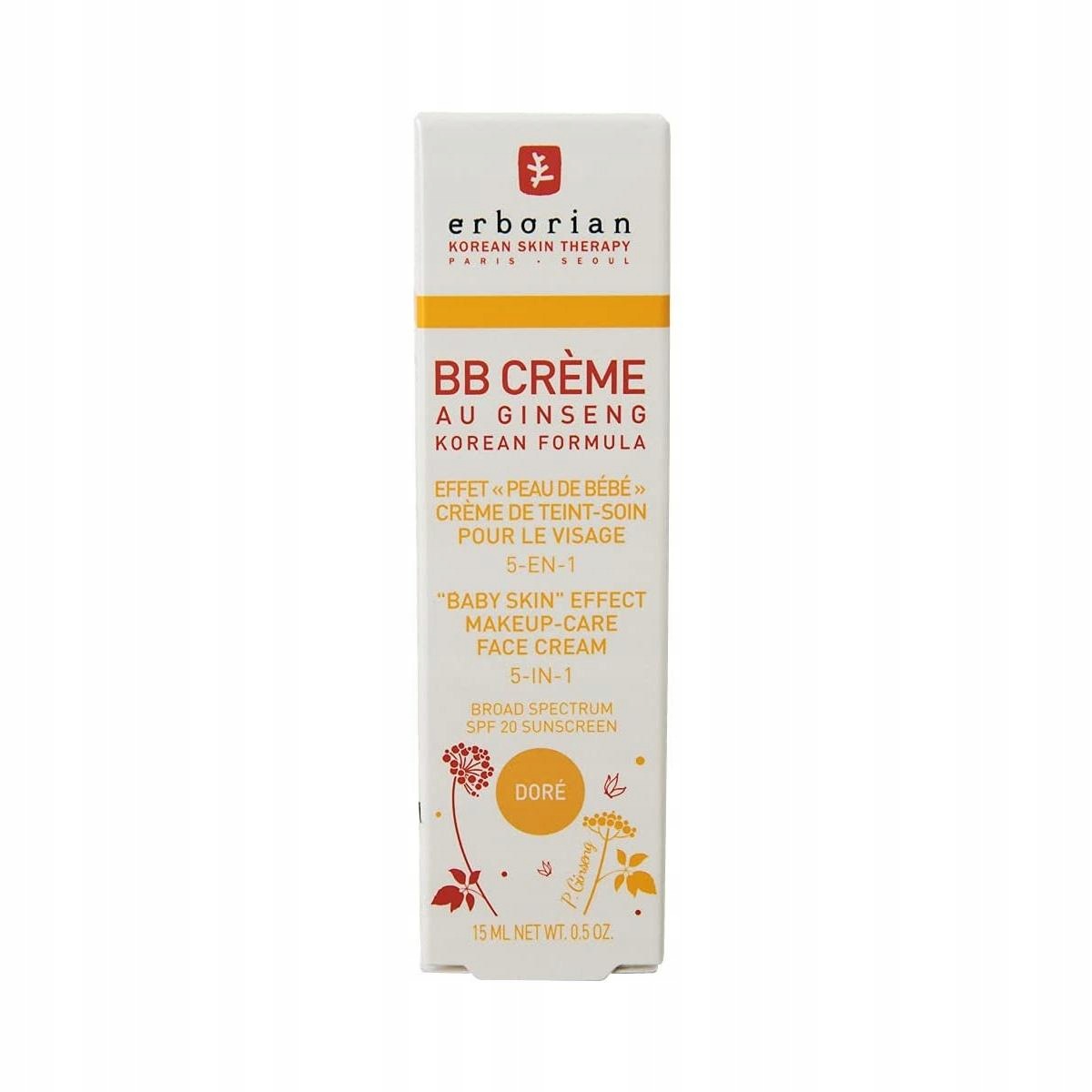 Erborian Bb Creme Au Ginseng Spf 20 Doré Krem Bb lekkie krycie 15 ml