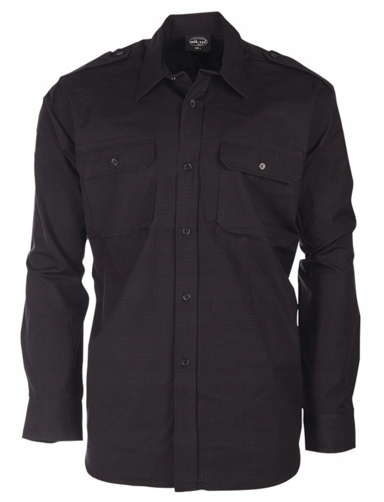Mil-Tec Koszula Bawełniana Wojskowa Czarna S
