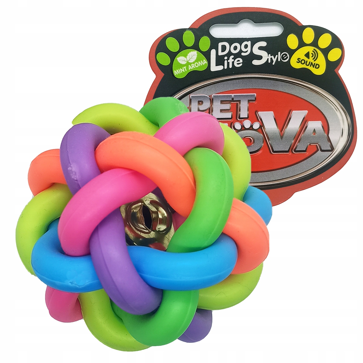 

Pet Nova Piłka pleciona z dzwonkiem 6 cm psa kota