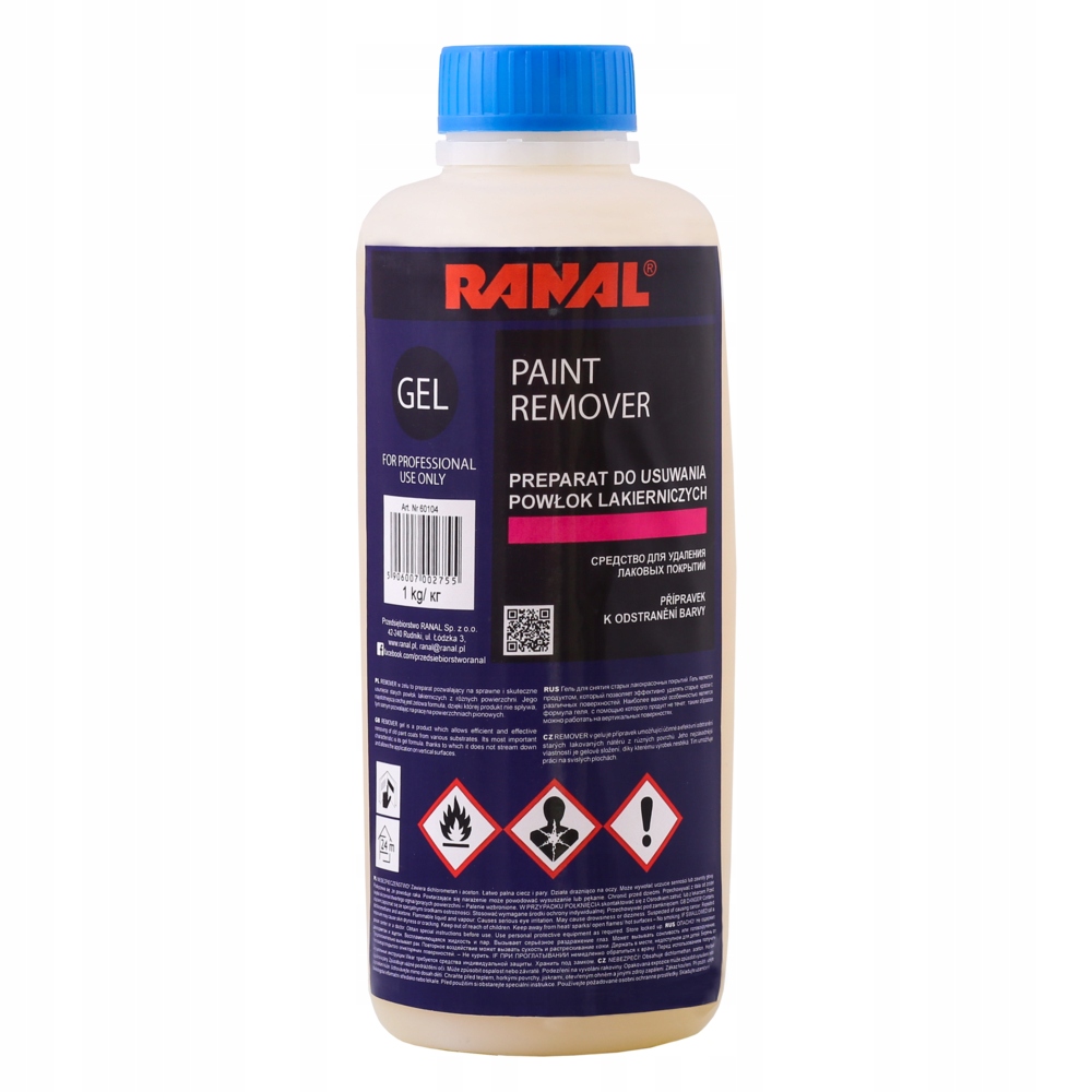 

Ranal Remover Żel Do Usuwania Lakieru, Zmywacz 1 L