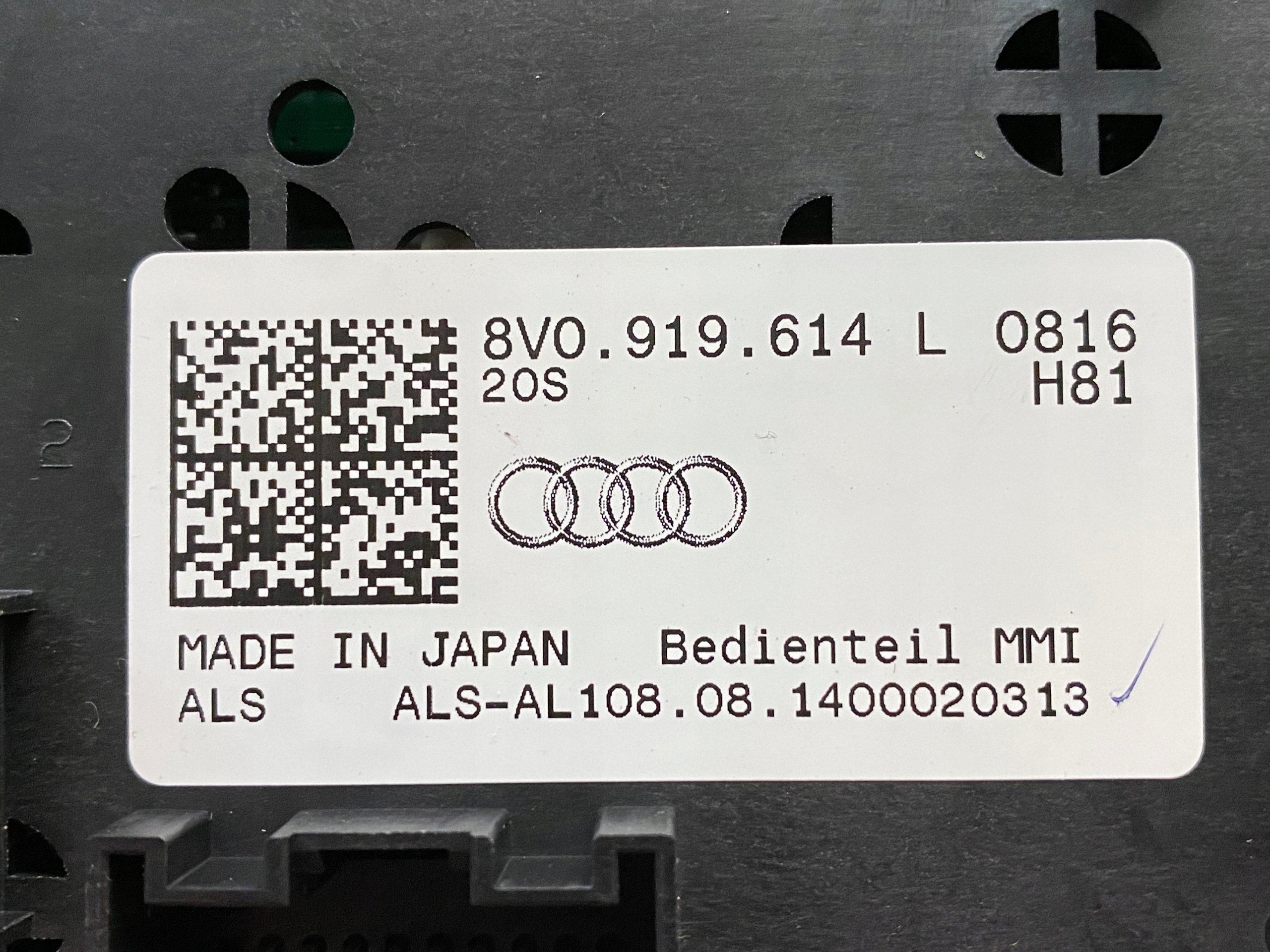 AUDI A3 8V PANEL MMI 8V0919614L
