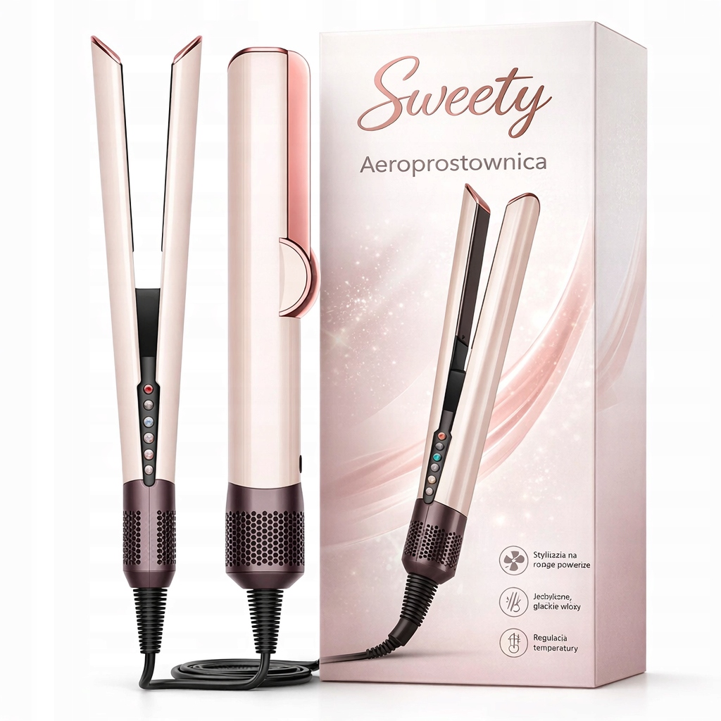 Aeroprostownica Sweety Prostownica do włosów 2w1 z Jonizacją