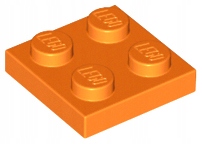 

Lego 3022 Płytka 2x2 pomarańczowa Nowa (1g)