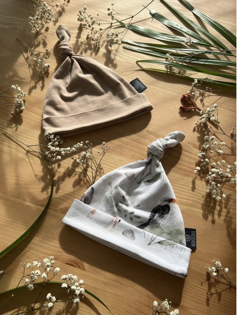 

Makaszka Czapki Niemowlęce 2SZT. 0-3M Sawanna