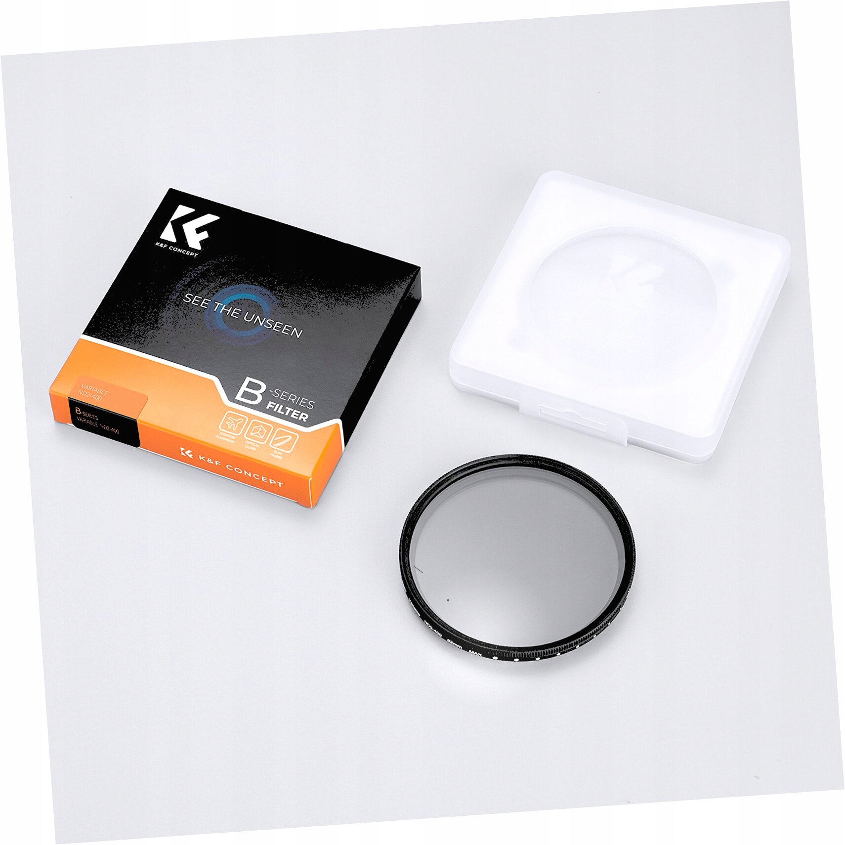 Filtr Nd szary regulowany 62 mm ND2-400 Fader B-Series K&f Concept Etui