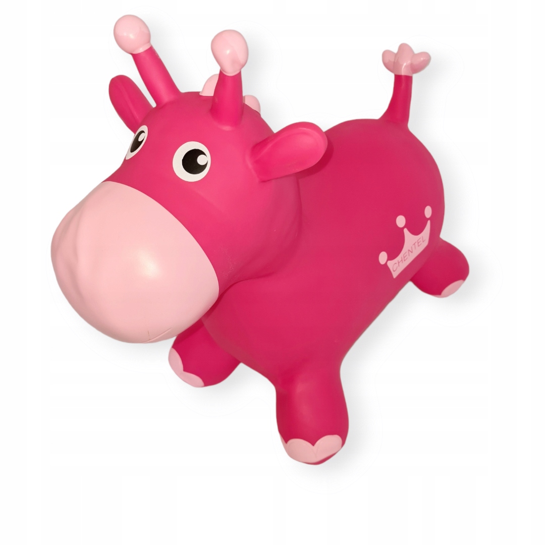 Prezent Skoczek Gumowy Pompowany Premium Żyrafa niebieski + pompka Bohater / Bajka Inny