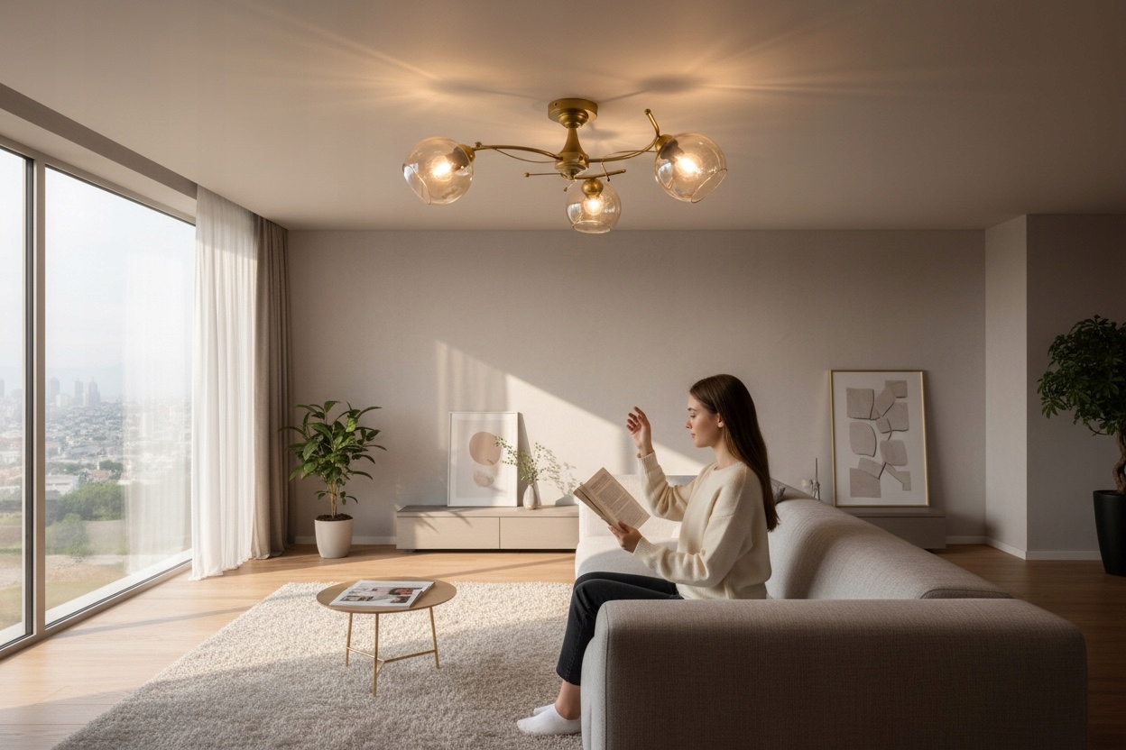 Euro-Lamp Stropná lampa Eliza 3 Zlaté medové tienidlo Výrobca