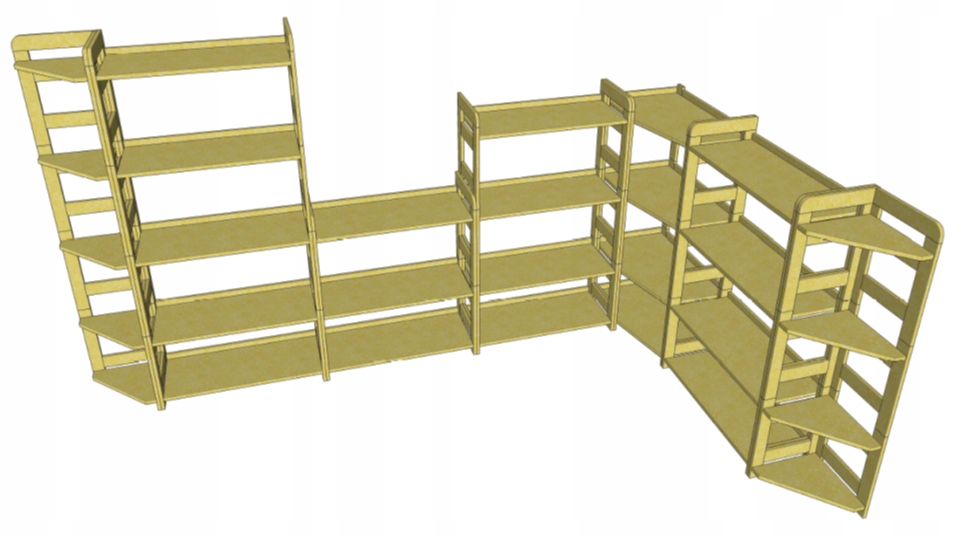 Regał na książki Modułowy BERDO 38,4x80x34,4 1P Kod producenta R2NP_39X080X34_NF1
