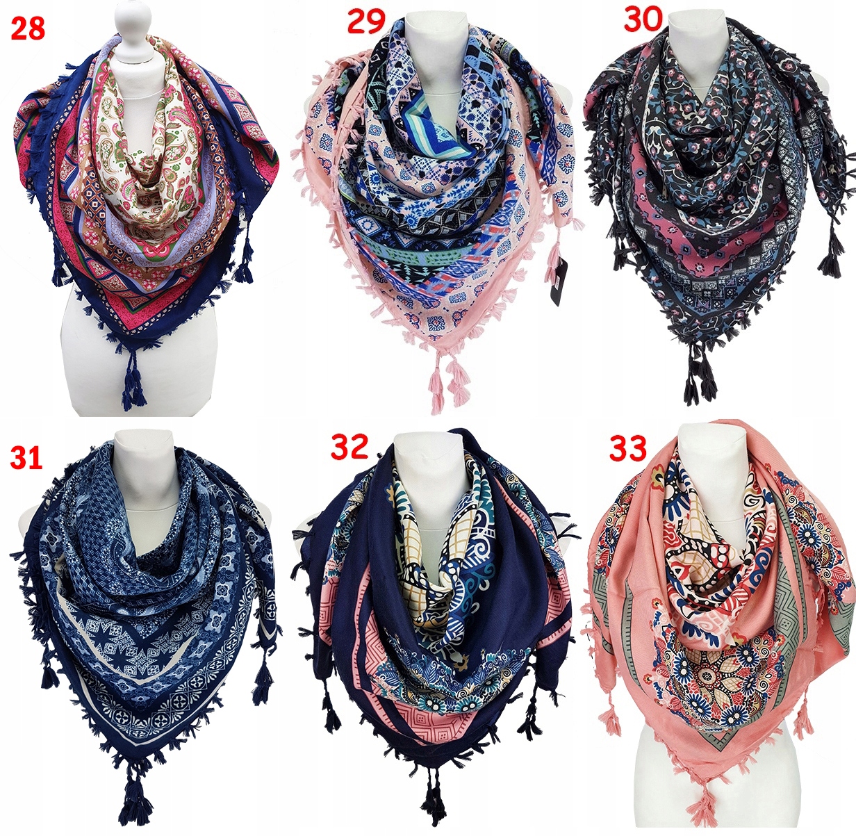 LUDOWA CHUSTA GÓRALSKA apaszka folk SZAL SZALIK Materiał dominujący wiskoza