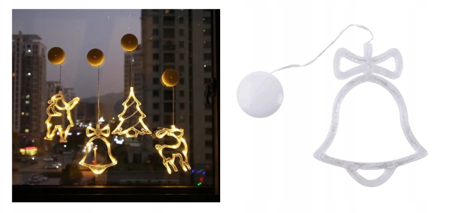 Ozdoba okienna DZWONEK LED CIEPŁE ŚWIATŁO Marka inna