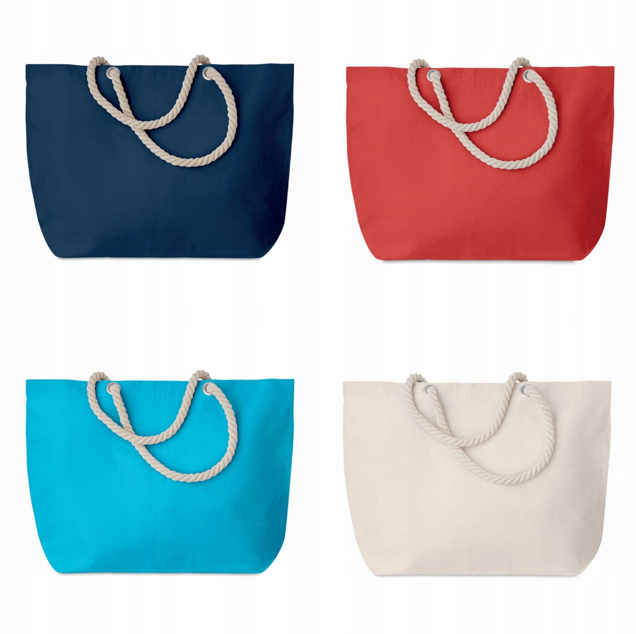 DUŻA TORBA PLAŻOWA BAWEŁNIANA 220G 55x15x39cm MENO Materiał dominujący bawełna