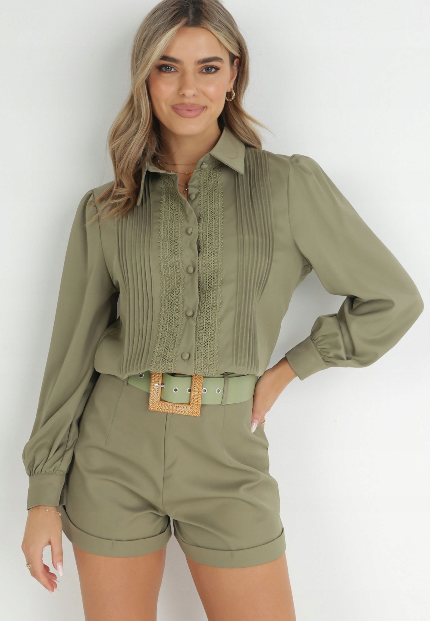 Tmavě zelený letní komplet Boho Chic pro ženy Casual Born2be M/L