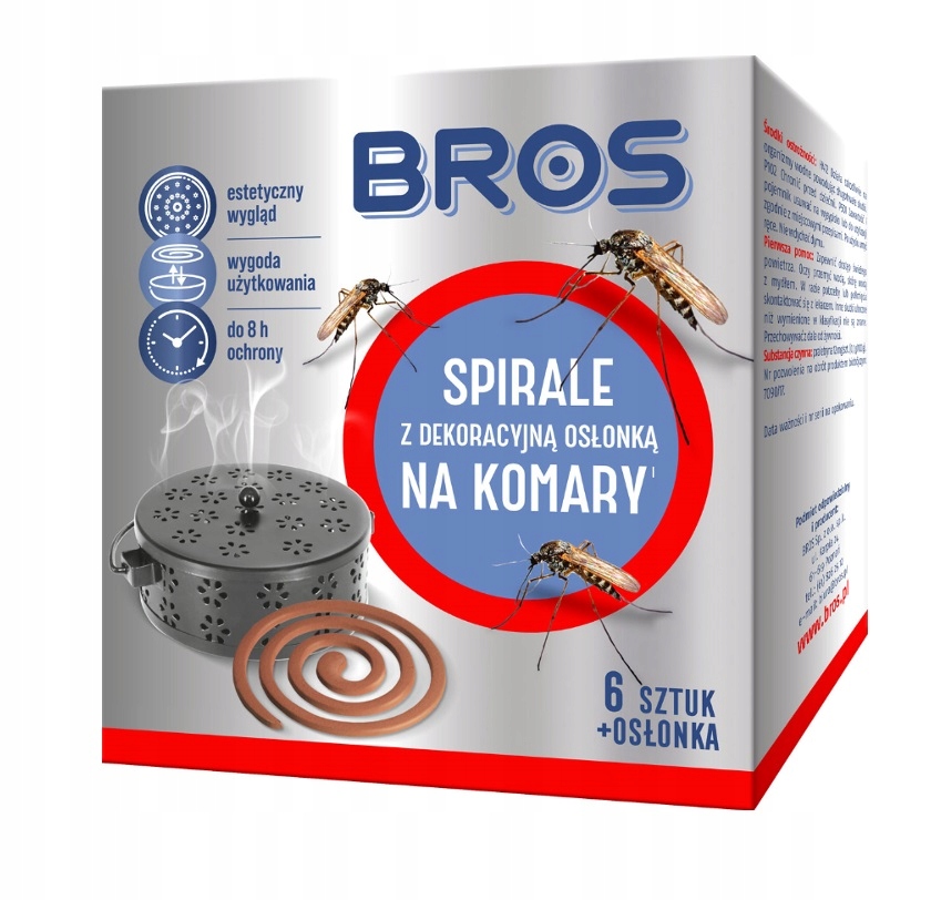 

Bros Spirala Na Komary Z Dekoracyjną Osłonką