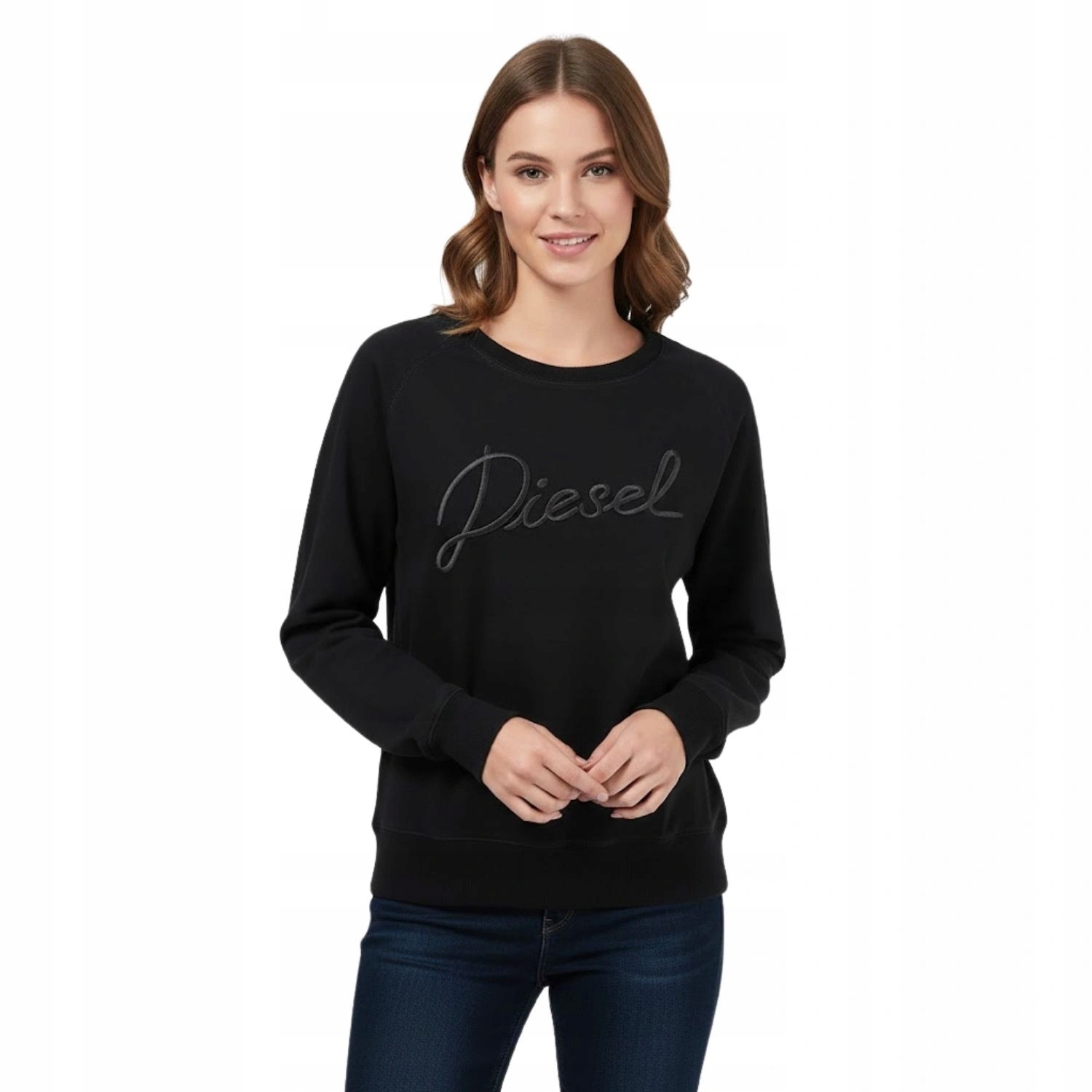 Mikina černá Diesel Sven tepláková klasická bavlněná vel.