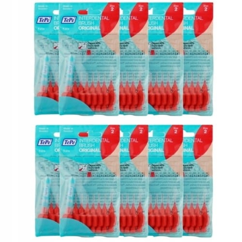 10x Tepe Szczoteczki Międzyzębowe Czerwone 0,5 8 szt.