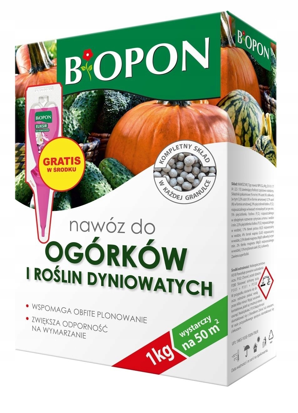 

Biopon nawóz do ogórków i dyniowatych granulat 1kg