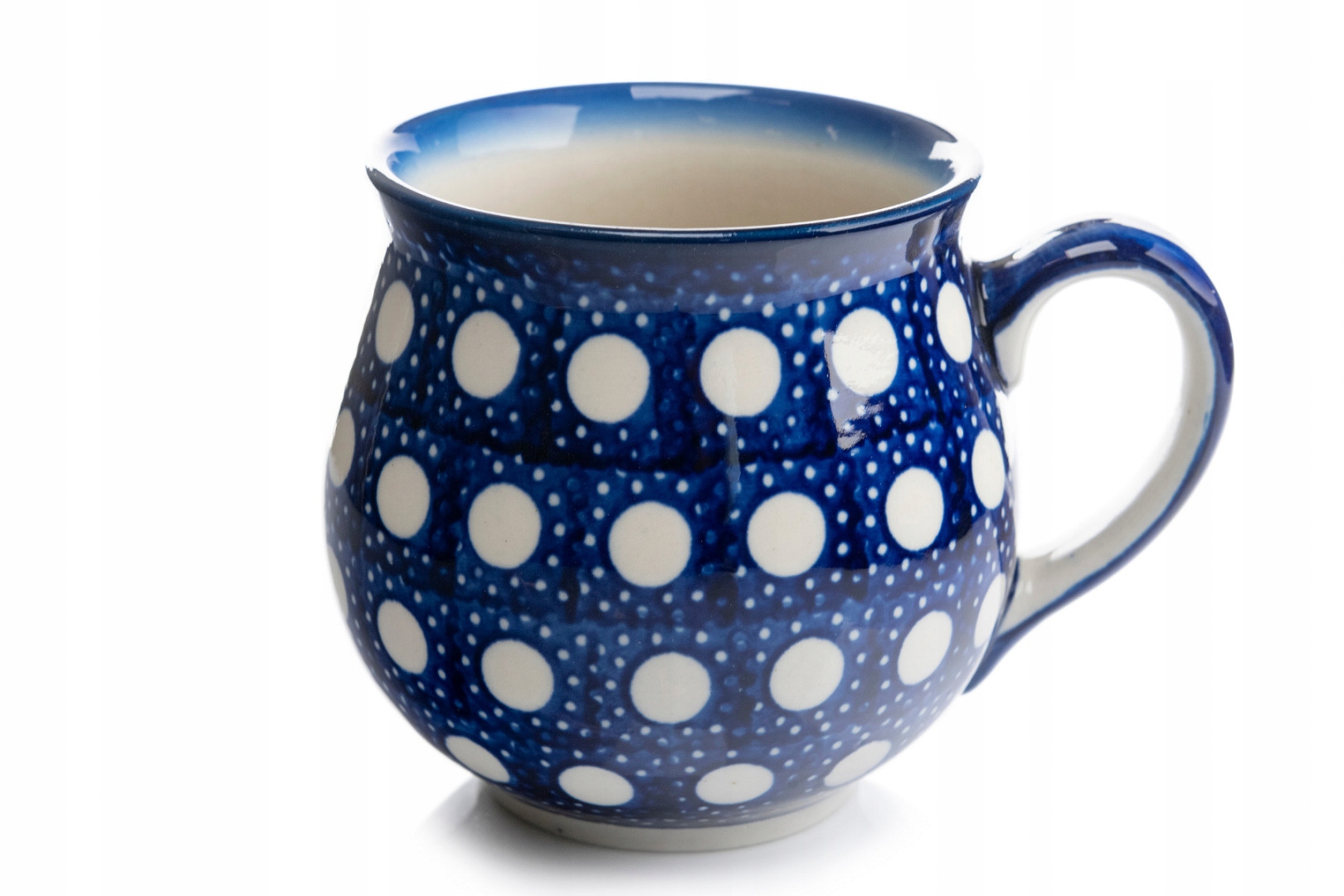 

Kubek beczułka z Bolesławca groszki wzór kropki