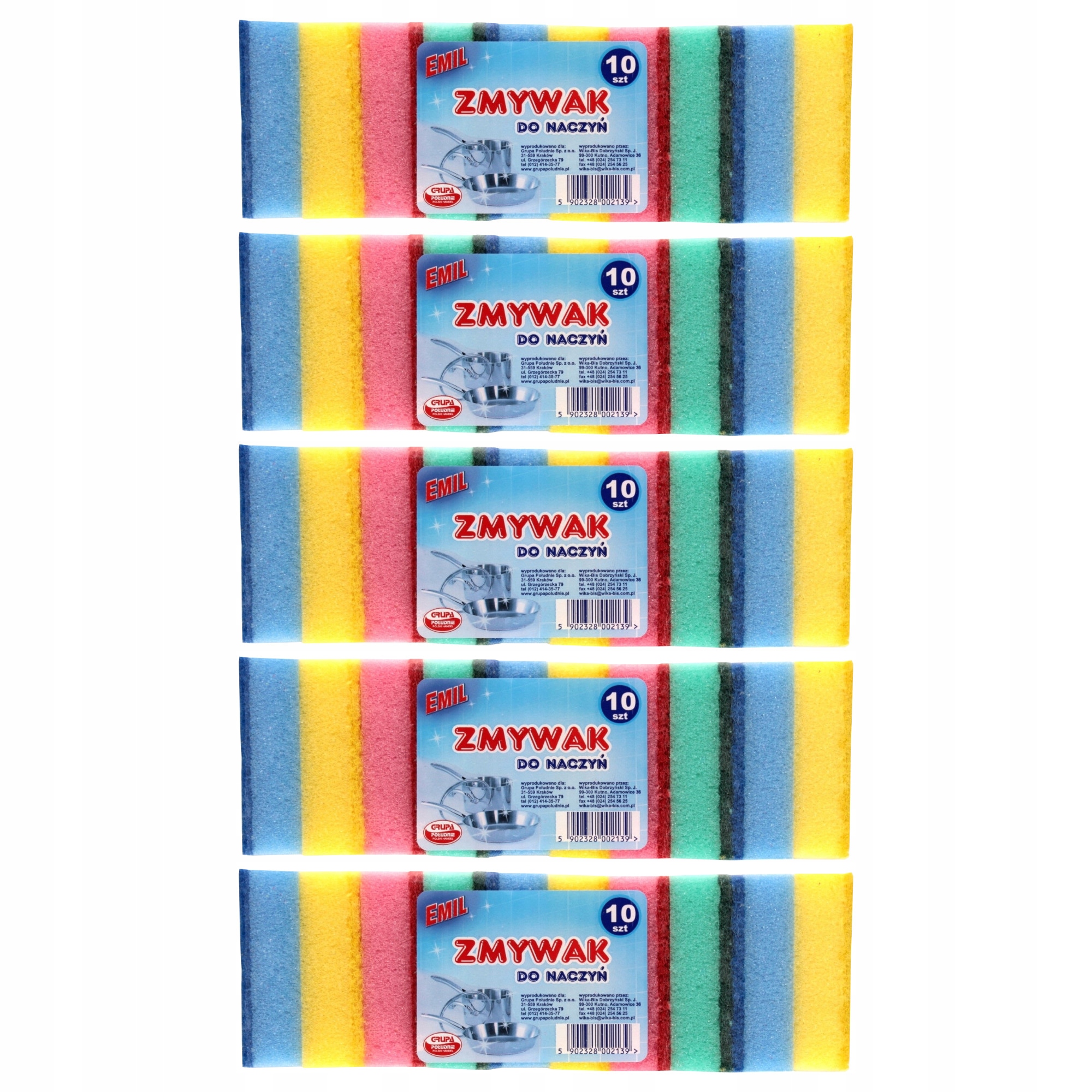 

Zmywak gąbka do naczyń 10szt x 5
