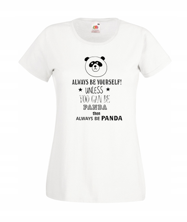

M Koszulka Damska Panda Miś Misie Bądź Sobą Wzór