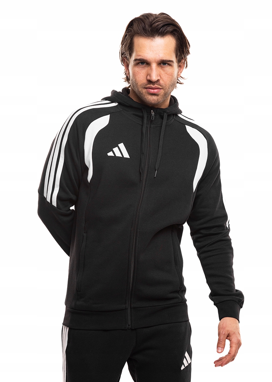 Pánská Mikina adidas s kapucí, rozepínací, sportovní, tepláková vel M