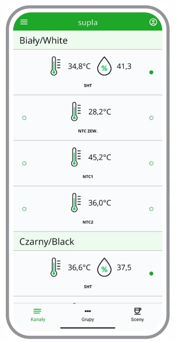 Regulator temperatury termostat WiFi 230V SUPLA GKW-01 ZAMEL wbudowany styk Kod producenta GKW-01-BIA