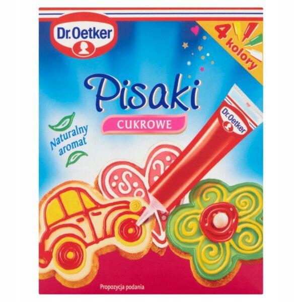 10 Sztuk Dr Oetker Dekoracje Pisaki Cukrowe 4x19G Kolorowe