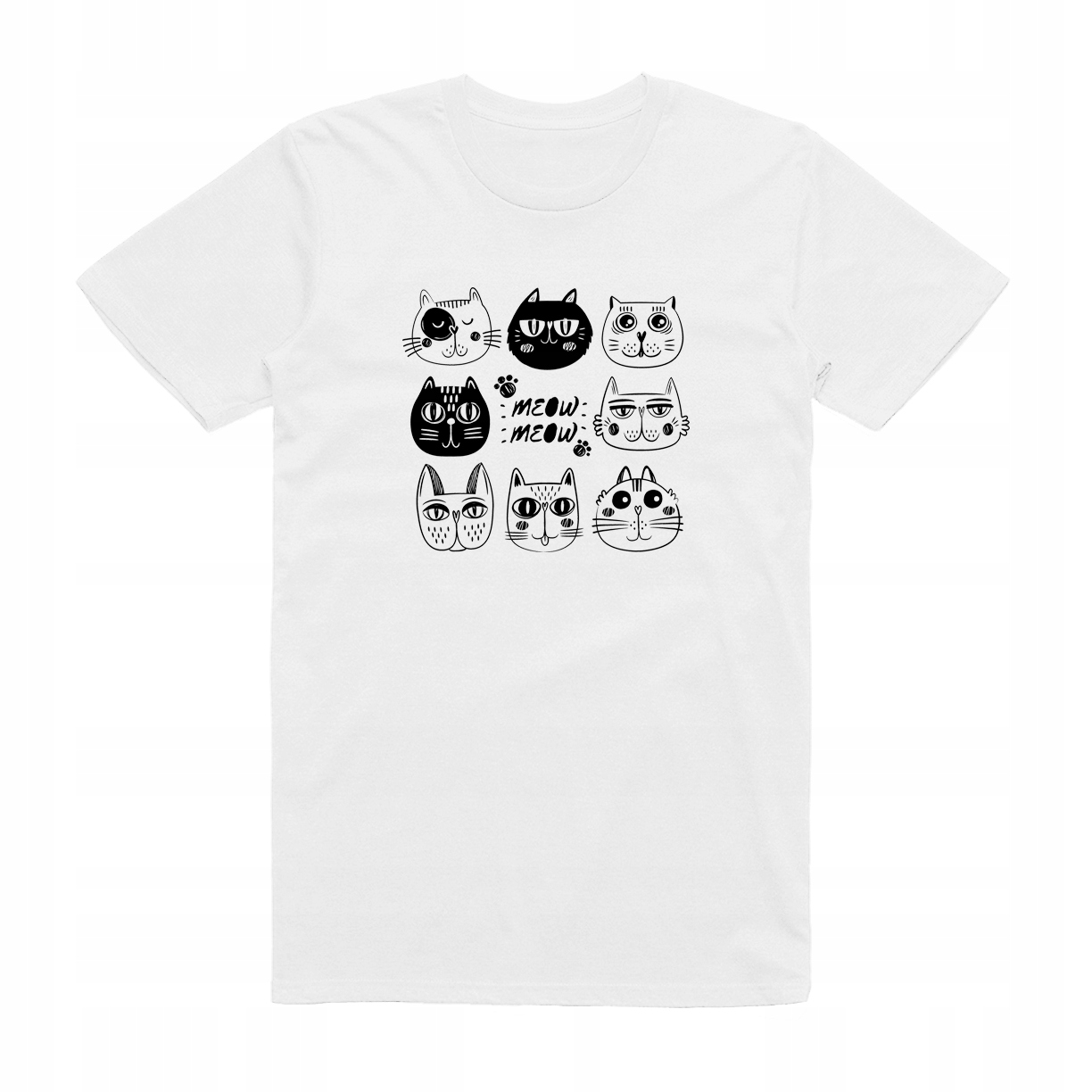 

M - Koszulka T-shirt Kot Z Kotem Meow Kotki Koci