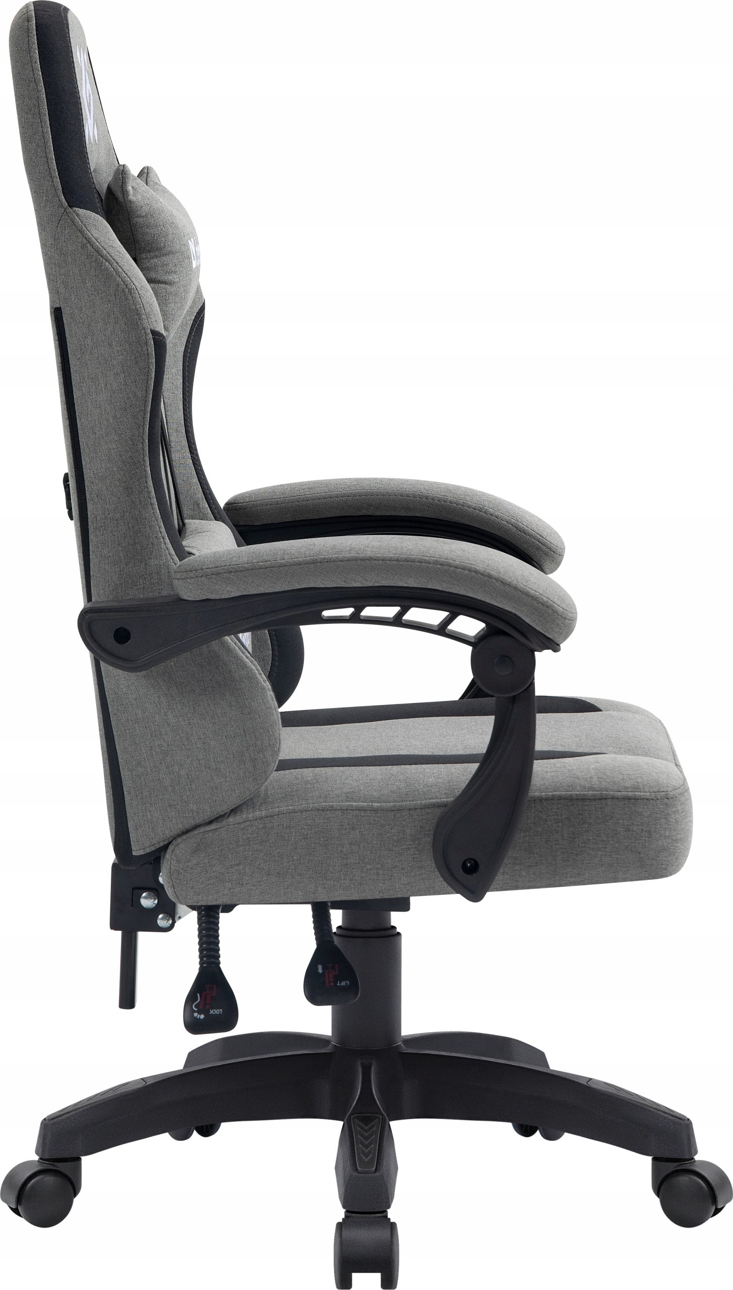 FOTEL DEFENDER LUMEN SZARO-CZARNY GAMING — 12