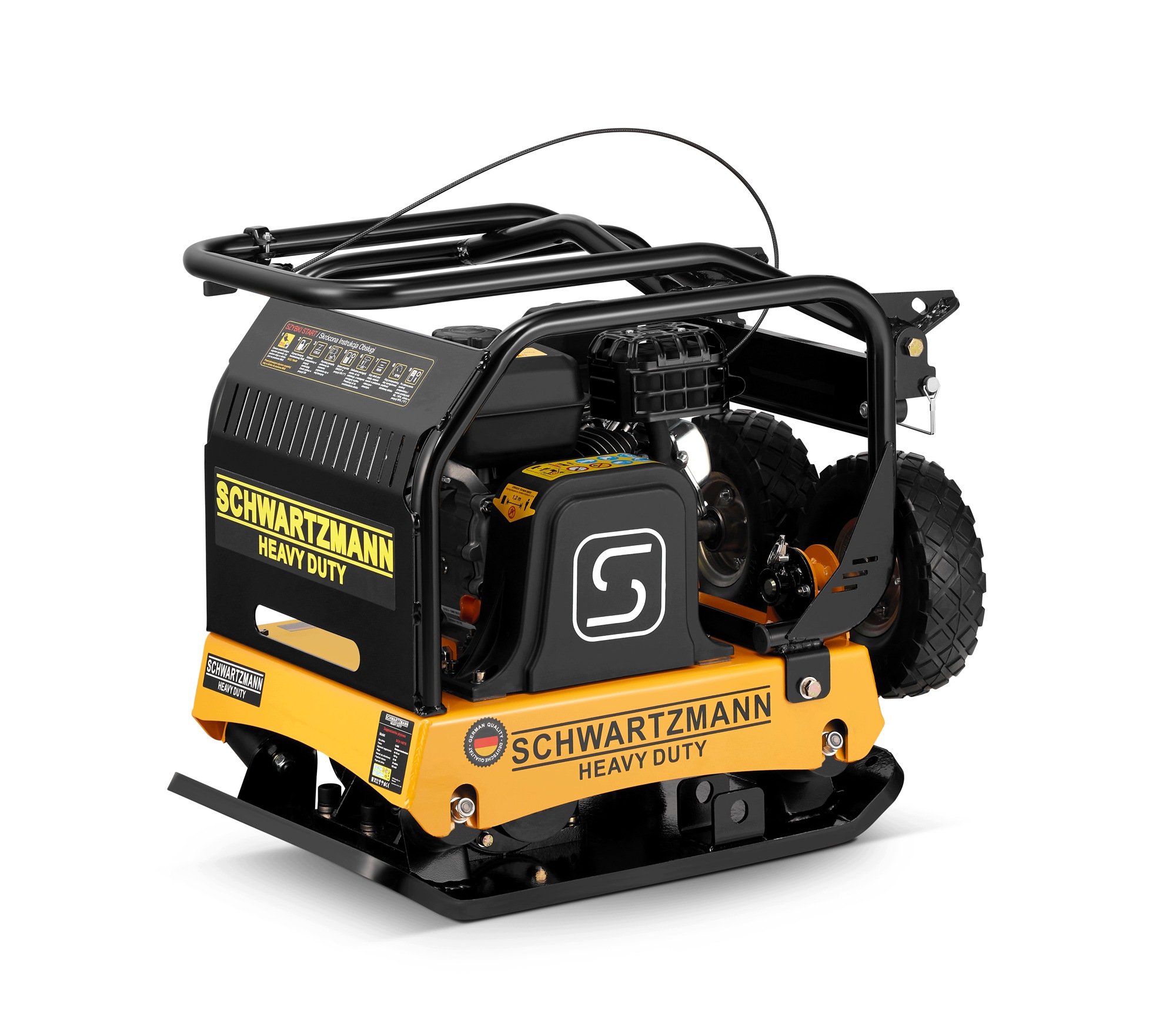 Zagęszczarka płytowa gruntu SCHWARTZMANN ubijak ZG170HD 160 kg 37 000 N LONCIN 16 KM — 21