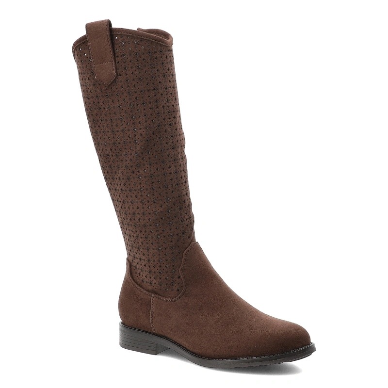 Dámské kozačky S.Barski, tmavě hnědé, HY62-8144 Chocolate
