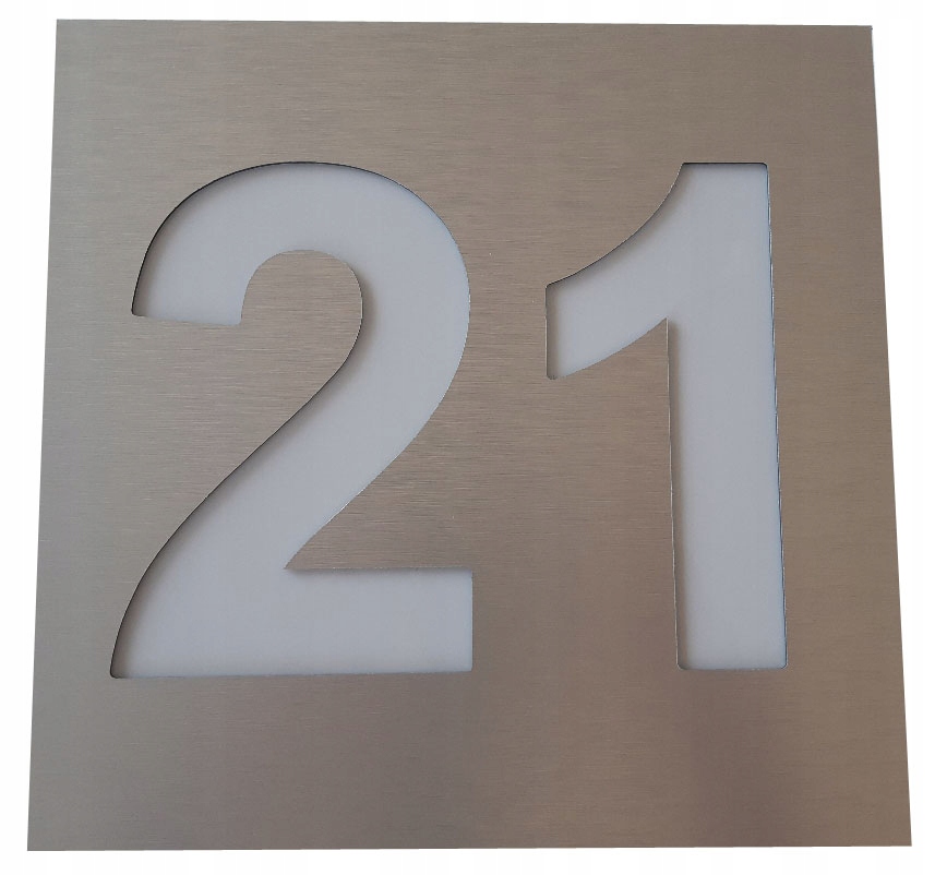 Podświetlany numer domu LED , czujnik zmierz 30x30 Szerokość produktu 30 cm