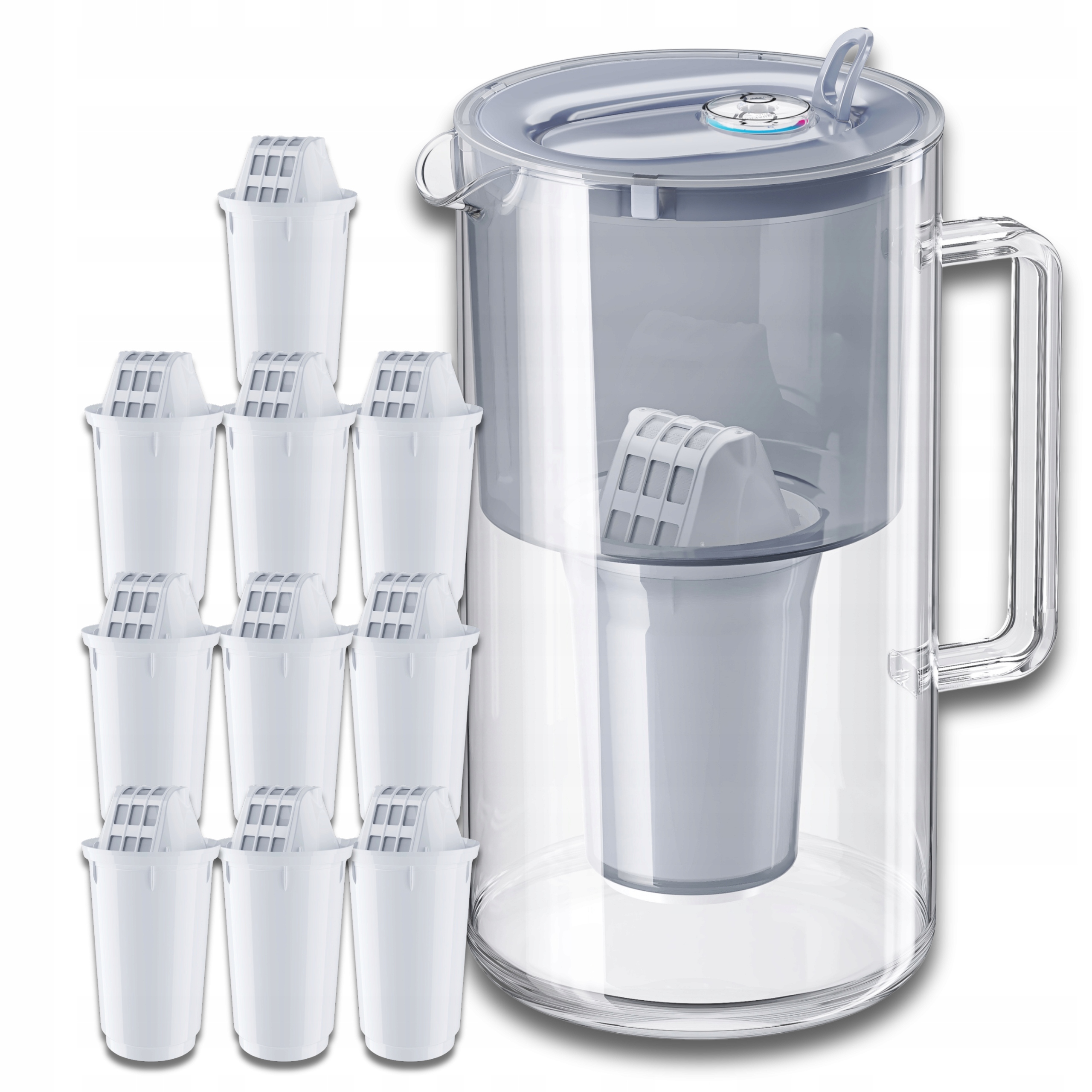 Filtrační konvice skleněná Aquaphor Nord 2,5 l 10 náplní A5 (350 l), šedá