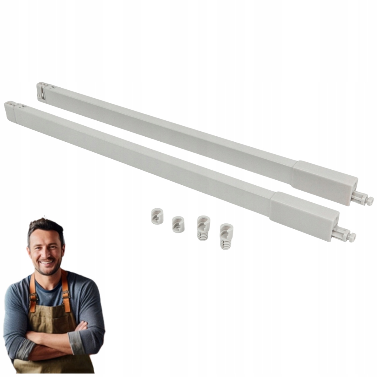 Reling Prostokątny do Szuflady HAFELE MATRIX S35 550mm SZARY 552.72.626