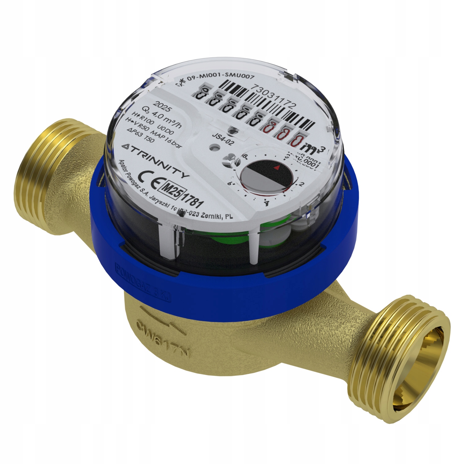 Vodoměr Trinnity JS-02 1.6M3/H DN15 50°C 110-3/4" Přizpůsobený Modulu