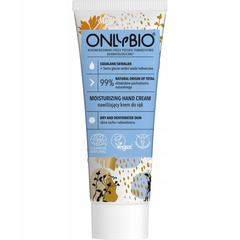 OnlyBio, hydratační krém na ruce, skvalan ledovcová voda, 75 ml 1 ks