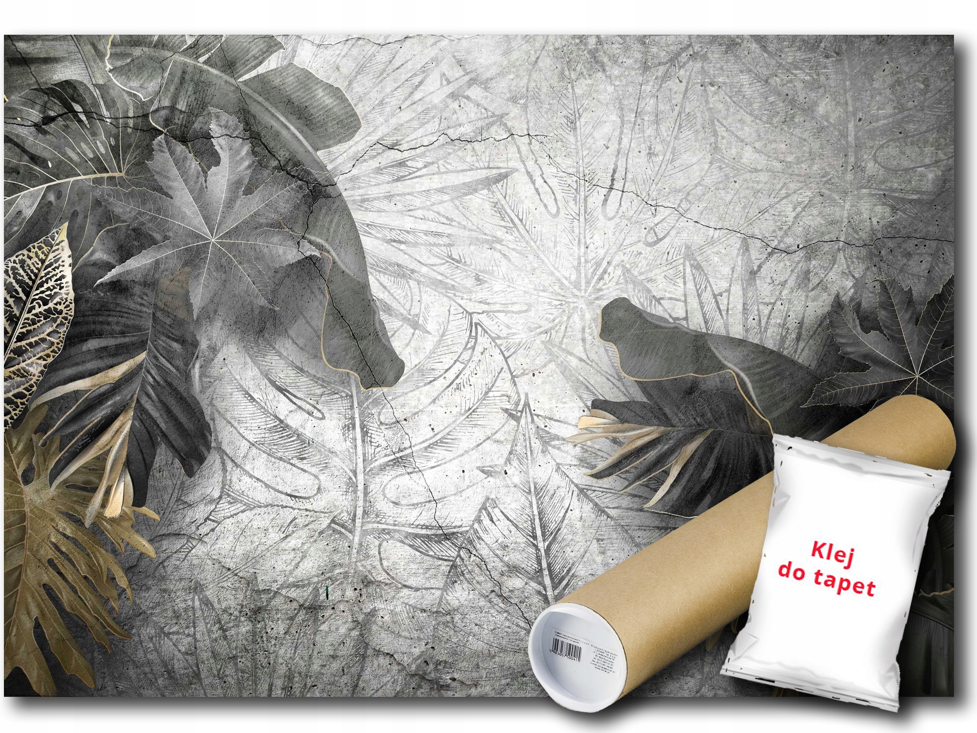 Fototapeta Flizelina Listy Betónová Stena 416x254