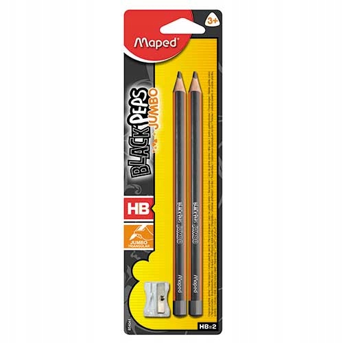 

Ołówek Blackpeps Jumbo Hb 2szt Temperówka