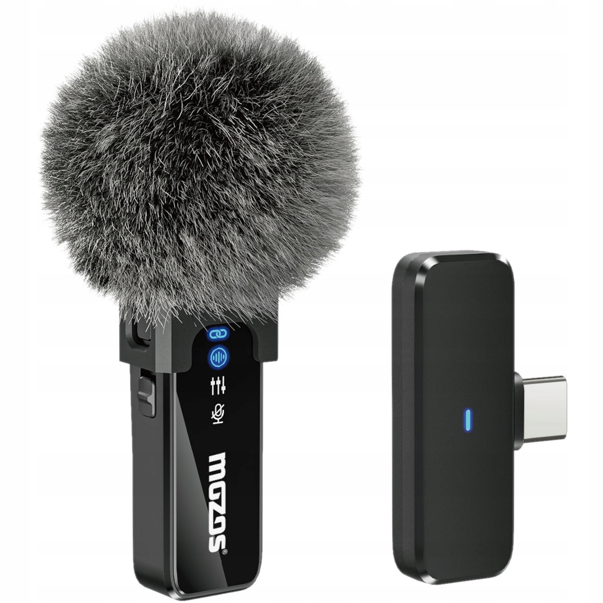 Mozos MX2-SINGLE Mikrofon Bezprzewodowy Krawatowy Do Telefonu 2.4 Ghz Usb-c