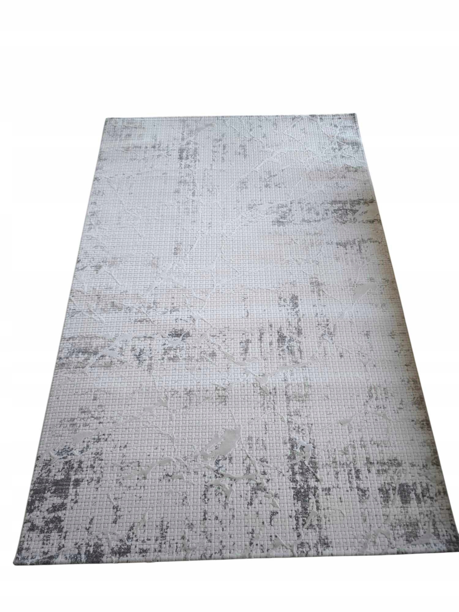 Koberec do obývacího pokoje 160 x 230 cm, loftový vzor s plyšovými štětinami, kvalita