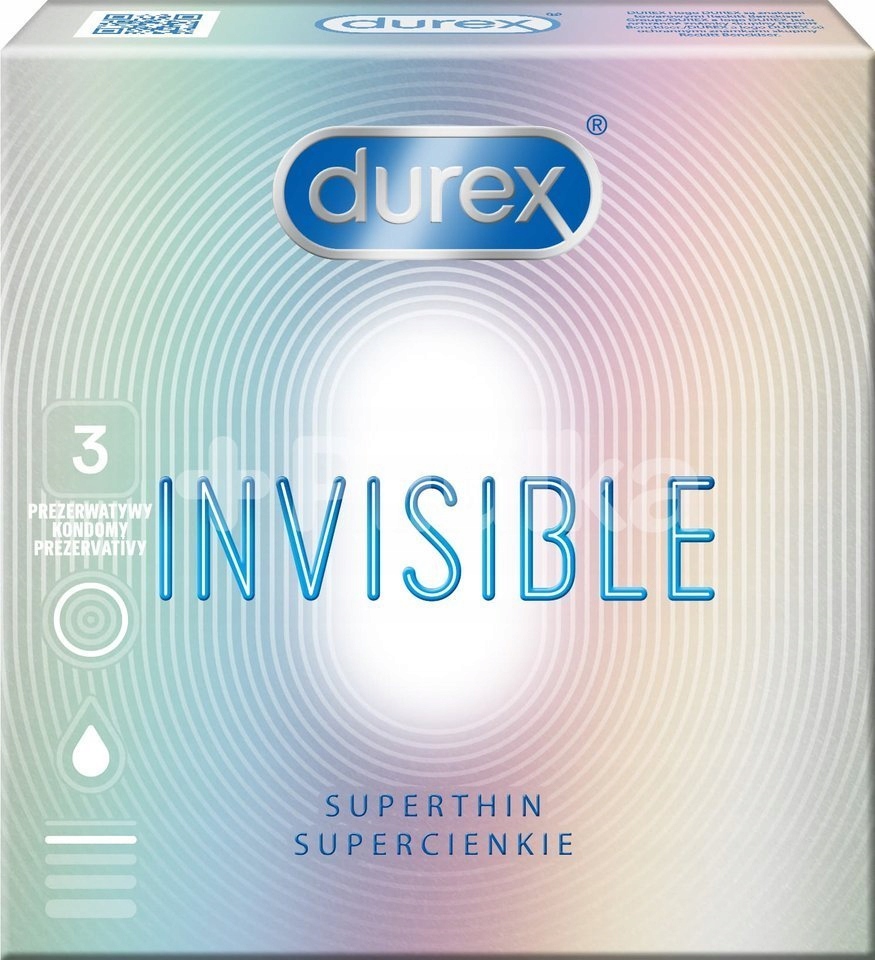 

Trzy Supercienkie Prezerwatywy Durex Invisible