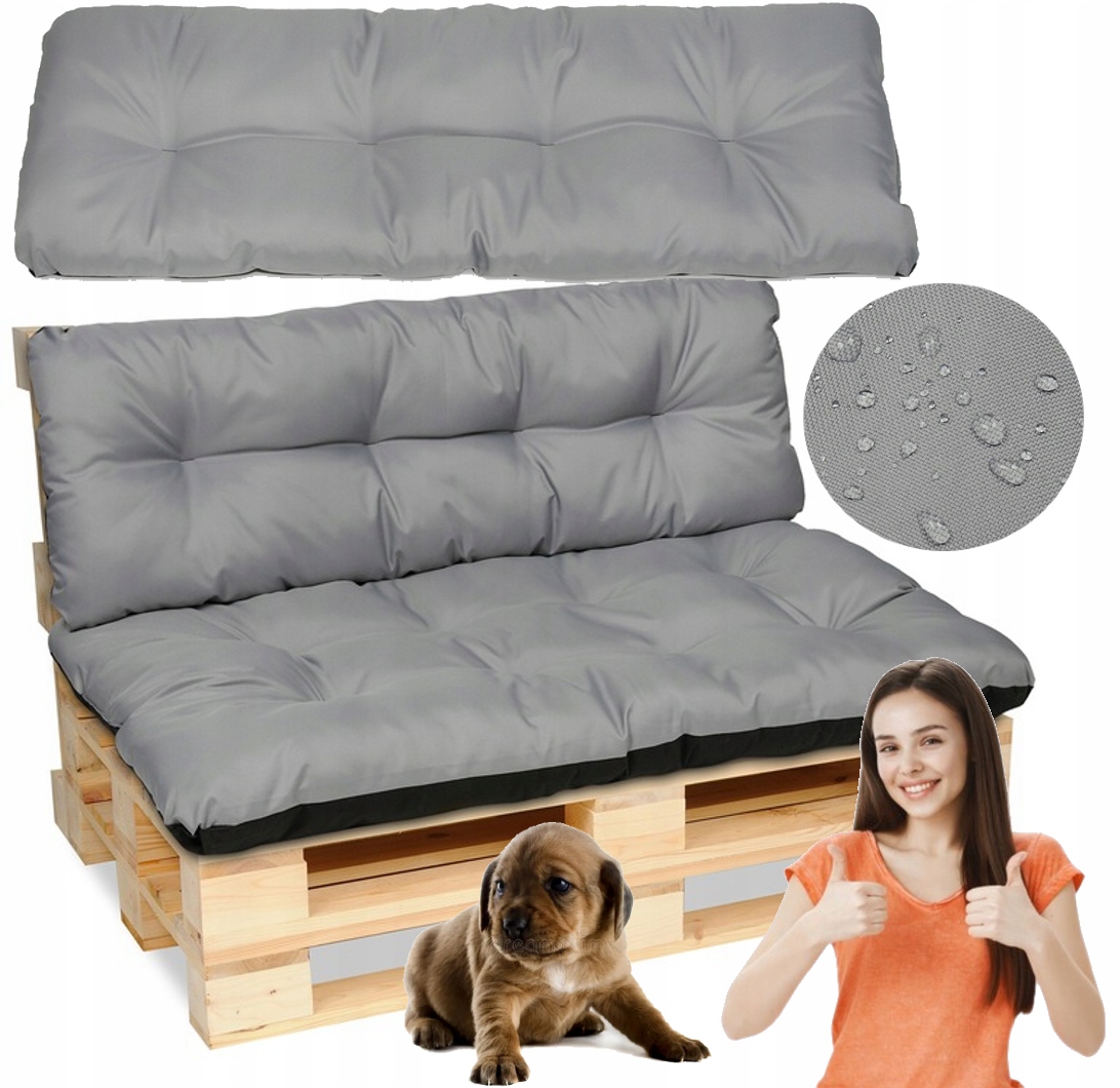 Na nábytek polštář z palet, lavička 120x80+120x38 ocel