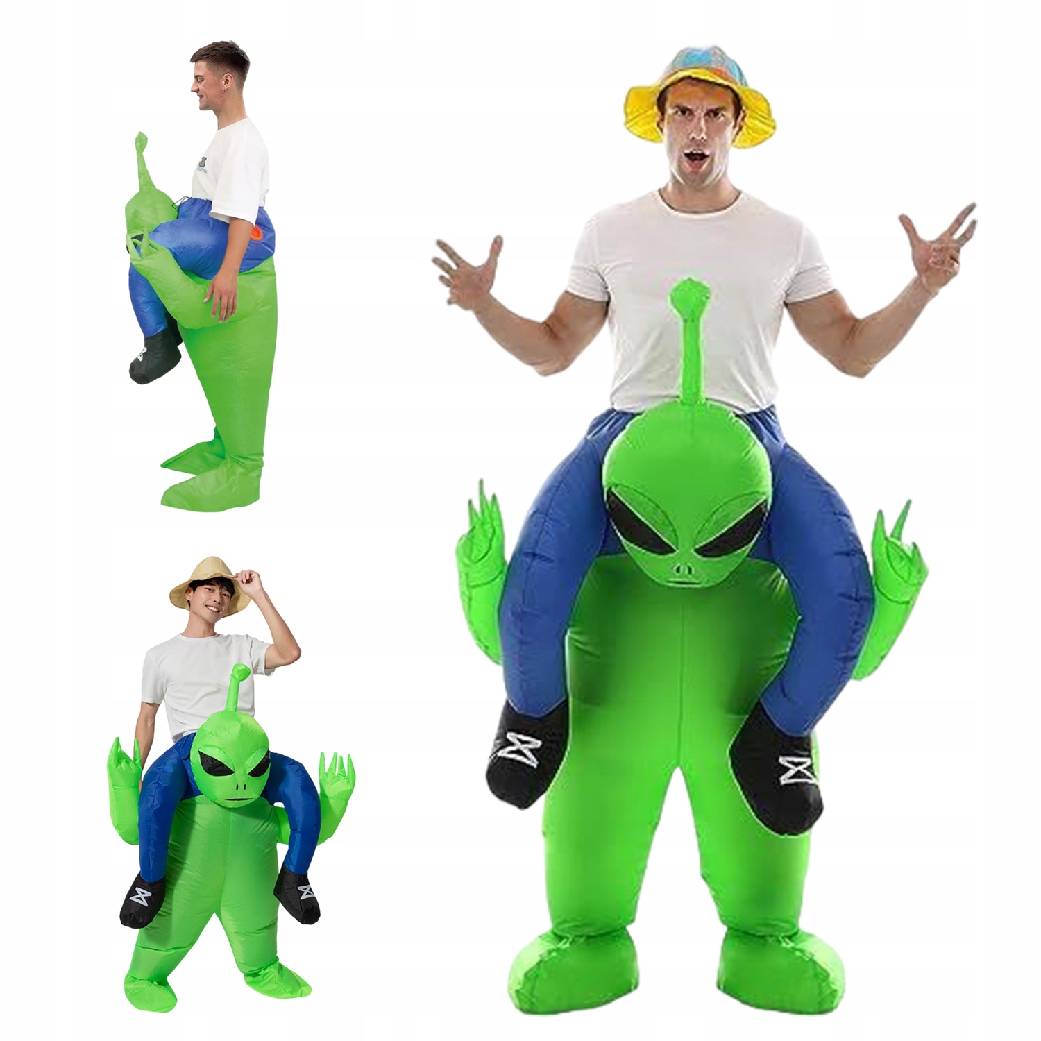 Nafukovací Kostým Alien Ufo Mimozemšťan Kostým Halloween Pro Dospělé 155-190 cm