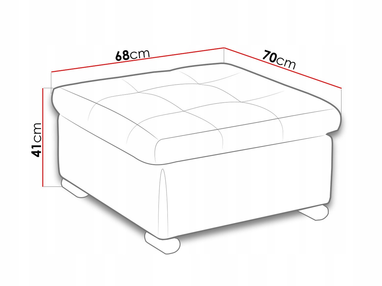 PUFA Niko - mała - TABORET wygodne SIEDZISKO Salon Marka Mirjan