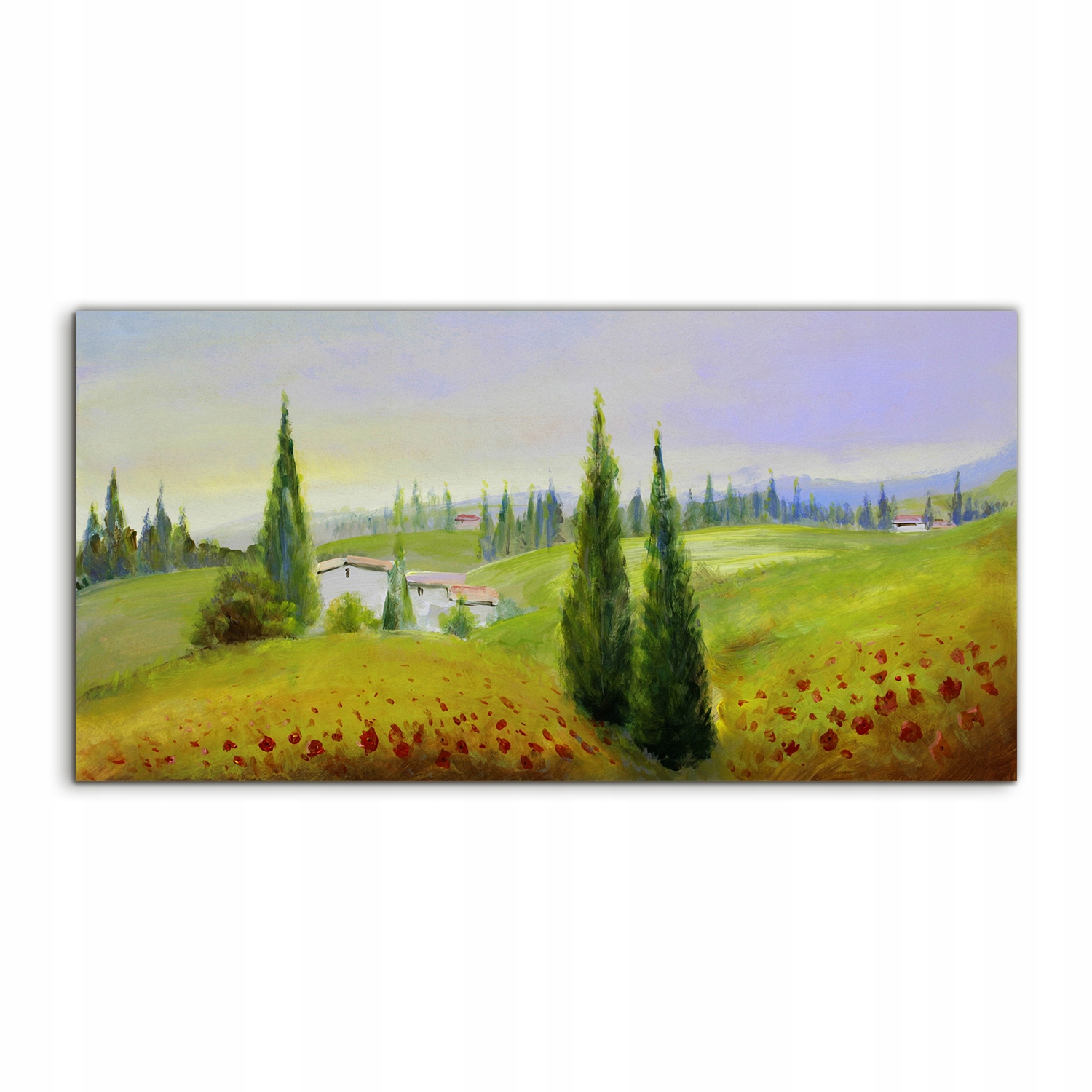 Akrylový obraz na zeď 120x60 Léto Stromy Krajina