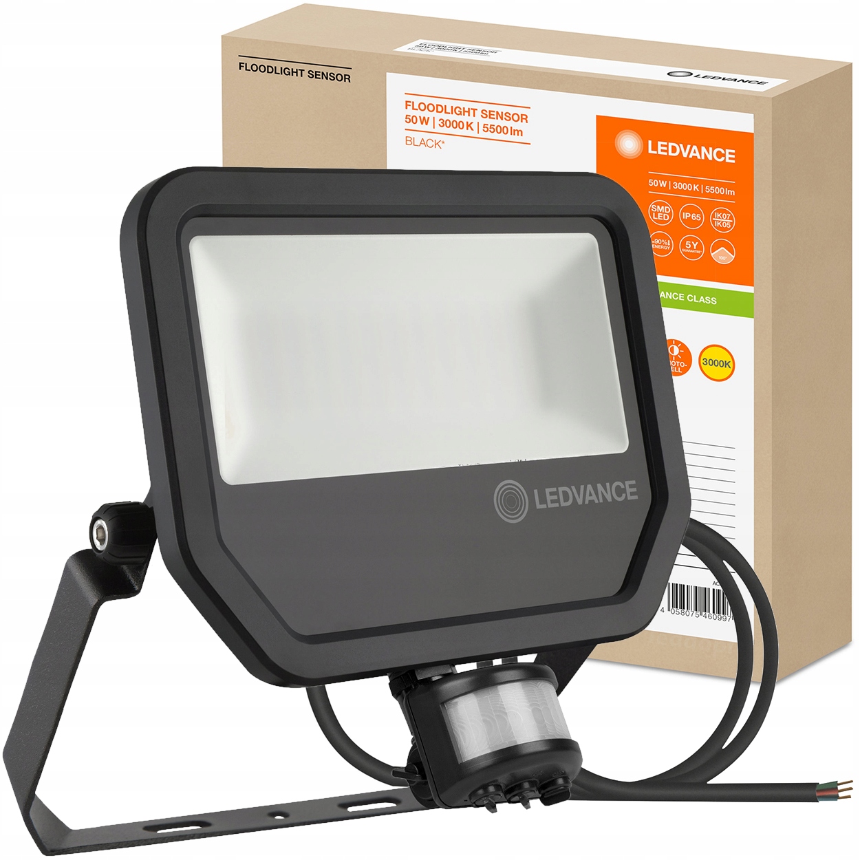 Світлодіодний прожектор датчик руху 50w 3000K Ledvance
