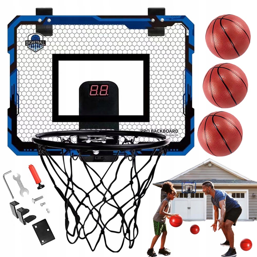 Basketbalová Deska Koš Štít Obruč Sada S Funkcí Score Keeper