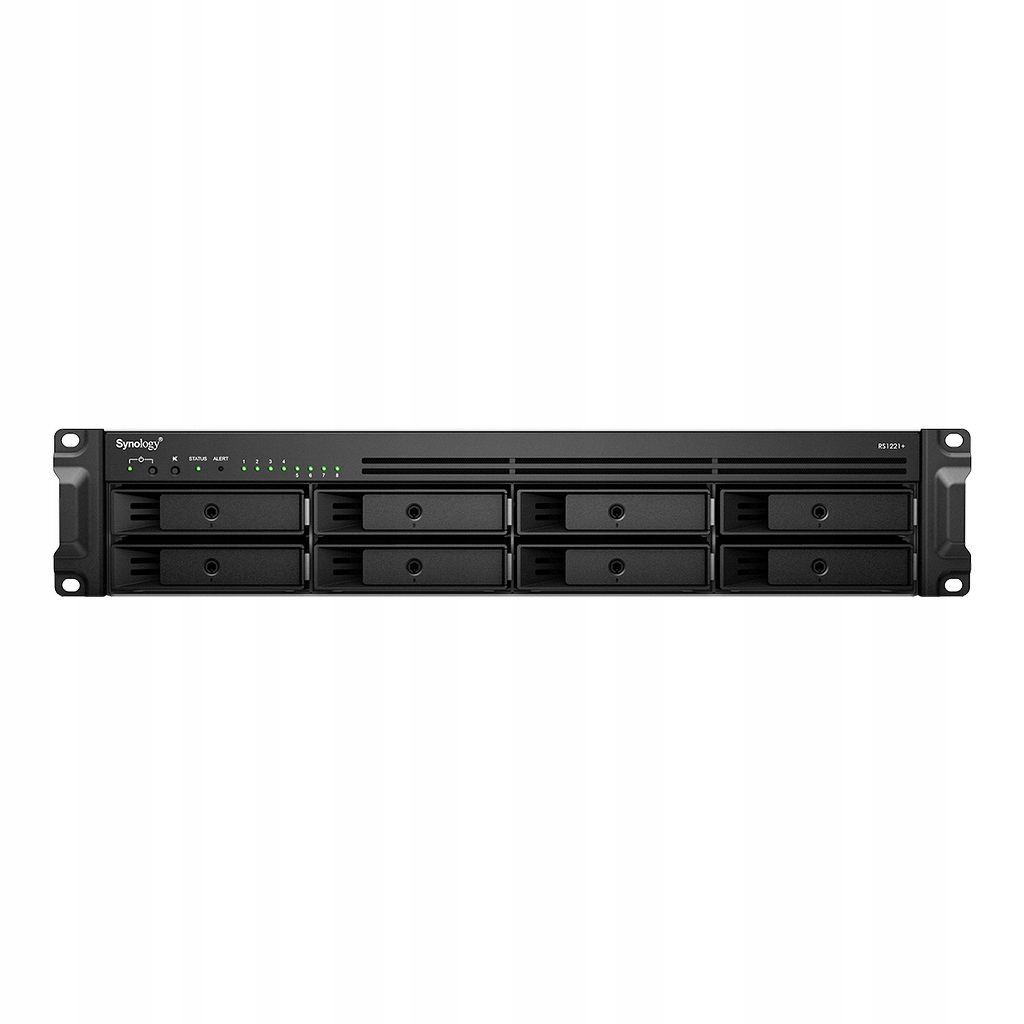 Synology RS1221+ 8-zátokový Nas server, Amd Ryzen, 4GB Ram, 4x 1GbE RJ-45