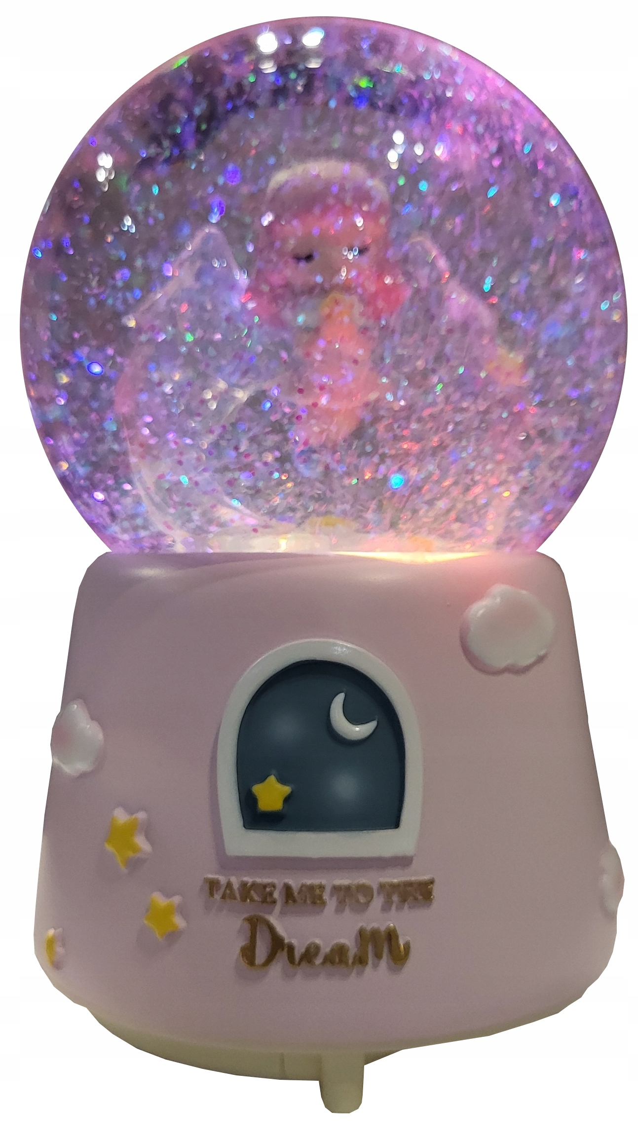 KULA ŚNIEŻNA POZYTYWKA DZIEWCZYNKA ANIOŁ KSIĘŻYC WIELOKOLOROWA ŚNIEG BROKAT EAN (GTIN) 8202211816